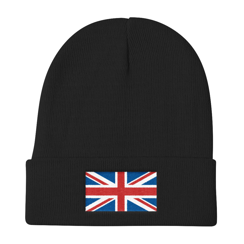 Black United Kingdom Flag 