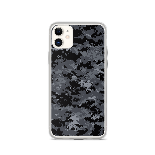 iPhone 11 Dark Grey Digital Camouflage Print iPhone Case by Design Express