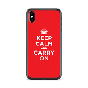 iPhone XS Max Red Keep Calm and Carry On iPhone Case iPhone Cases by Design Express