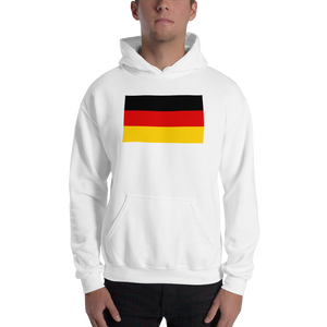 White / S Germany Flag Hooded Sweatshirt by Design Express