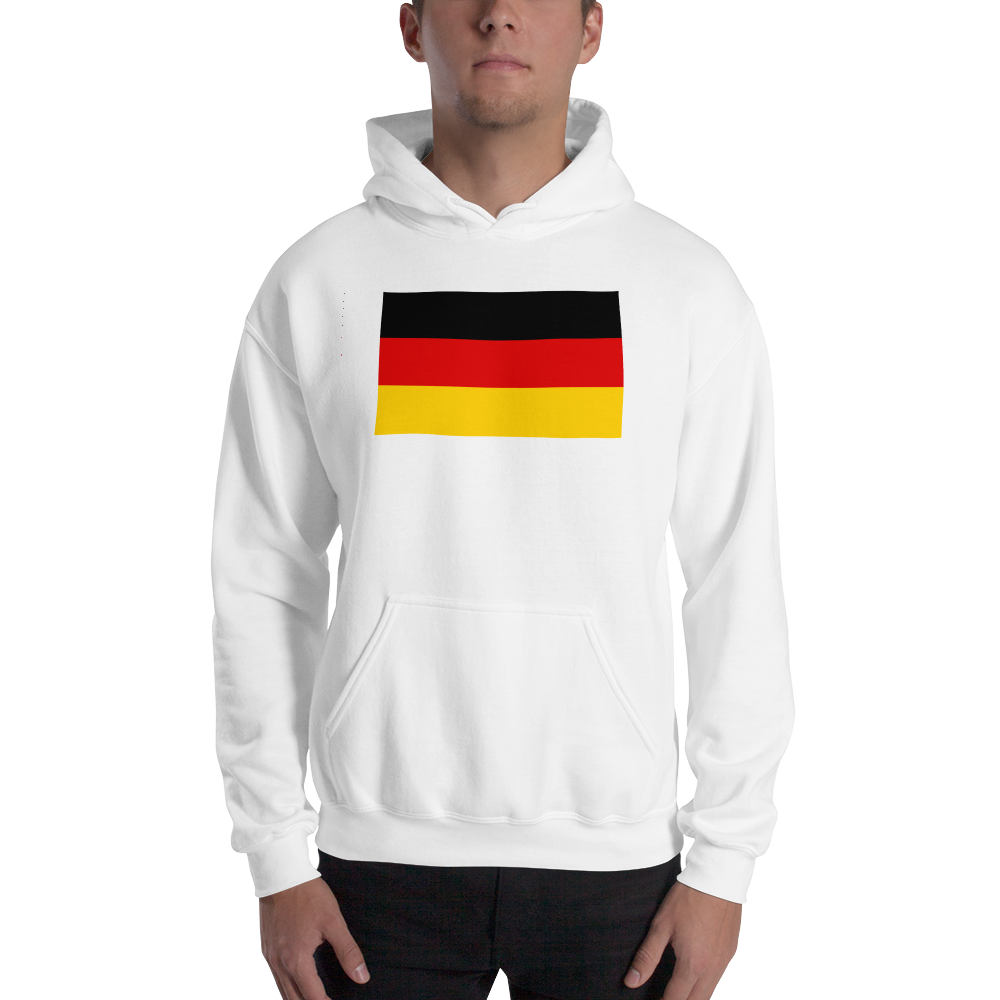 White / S Germany Flag Hooded Sweatshirt by Design Express