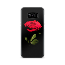 Samsung Galaxy S8+ Red Rose on Black Samsung Case by Design Express