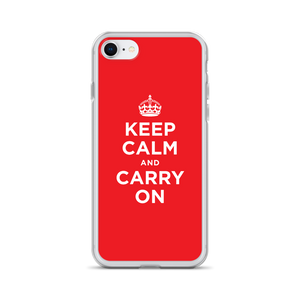 iPhone 7/8 Red Keep Calm and Carry On iPhone Case iPhone Cases by Design Express