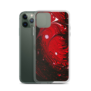 Black Red Abstract iPhone Case by Design Express