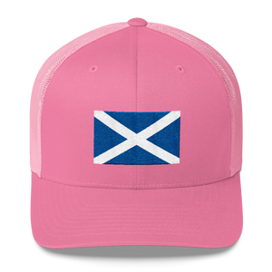 Pink Scotland Flag "Solo" Trucker Cap by Design Express