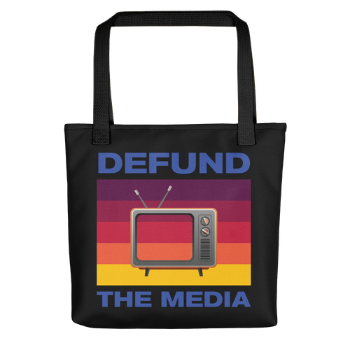 Default Title Defund The Media Color Tote bag by Design Express