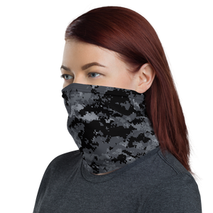 Dark Grey Digital Camouflage Neck Gaiter Masks by Design Express