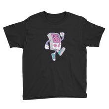 Black / XS Game Boy Happy Walking Youth Short Sleeve T-Shirt by Design Express