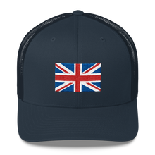 Navy United Kingdom Flag "Solo" Trucker Cap by Design Express
