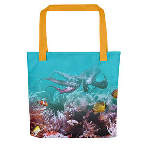 Yellow Sea World 02 "All Over Animal" Tote bag Totes by Design Express