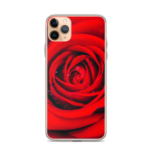 iPhone 11 Pro Max Fresh Red Rose iPhone Case by Design Express