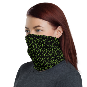 Diamond Green Black Pattern Neck Gaiter Masks by Design Express