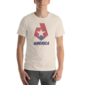 Soft Cream / S America "Star & Stripes" Short-Sleeve Unisex T-Shirt by Design Express