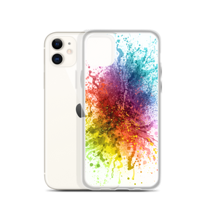 Rainbow Paint Splash iPhone Case by Design Express