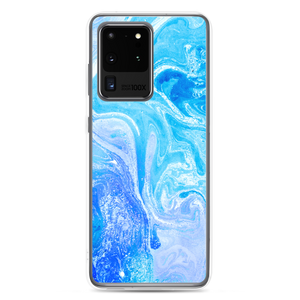 Samsung Galaxy S20 Ultra Blue Watercolor Marble Samsung Case by Design Express