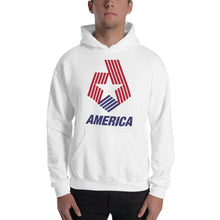 White / S America "Star & Stripes" Hooded Sweatshirt by Design Express