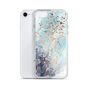 Soft Blue Gold iPhone Case by Design Express