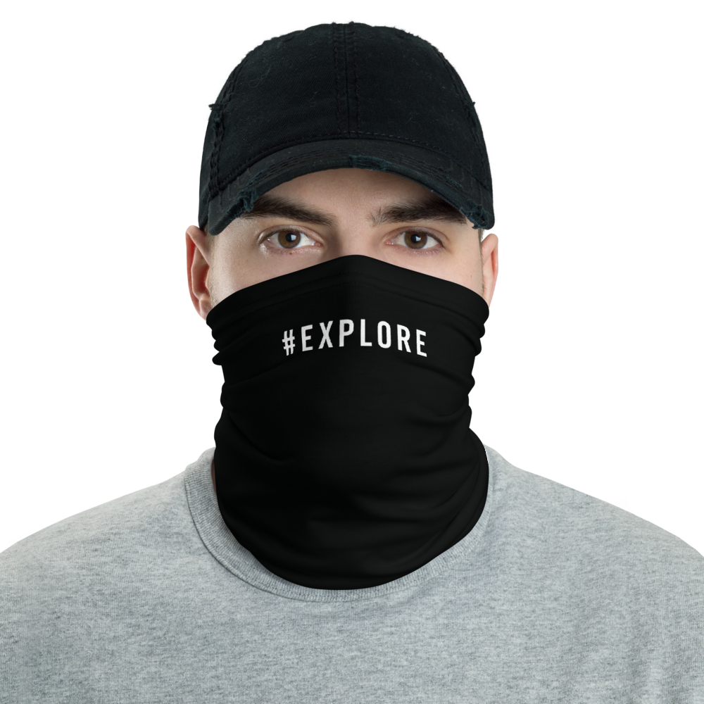 Default Title #EXPLORE Hashtag Neck Gaiter Masks by Design Express