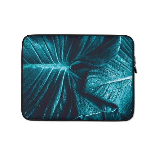 13 in Turquoise Leaf Laptop Sleeve by Design Express