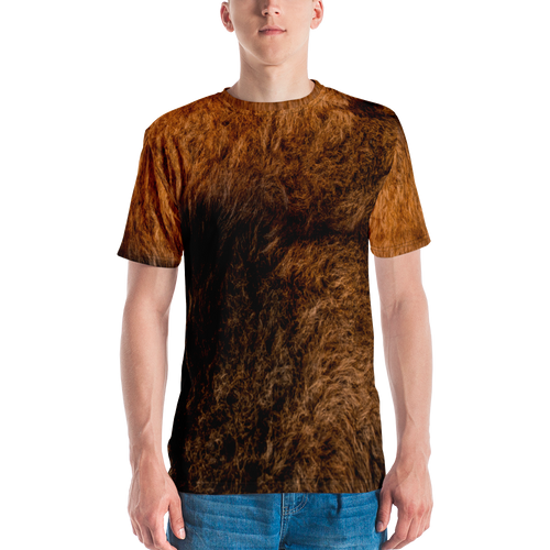 XS Bison Fur Men's T-shirt by Design Express