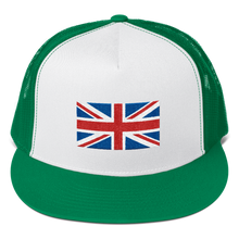 Kelly/ White/ Kelly United Kingdom Flag "Solo" Trucker Cap by Design Express