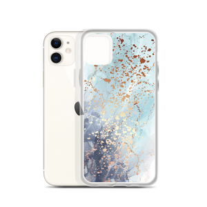 Soft Blue Gold iPhone Case by Design Express