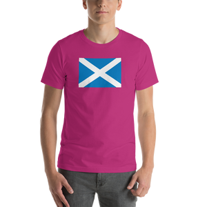Berry / S Scotland Flag "Solo" Short-Sleeve Unisex T-Shirt by Design Express