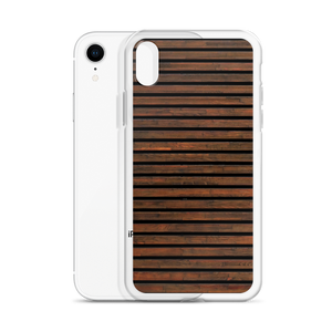 Horizontal Brown Wood iPhone Case by Design Express
