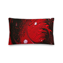 Black Red Abstract Rectangle Premium Pillow by Design Express