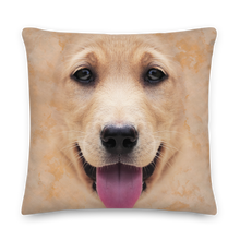 22×22 Yellow Labrador Dog Premium Pillow by Design Express