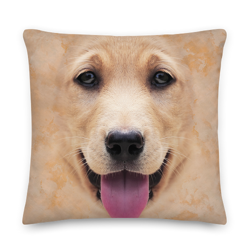 22×22 Yellow Labrador Dog Premium Pillow by Design Express