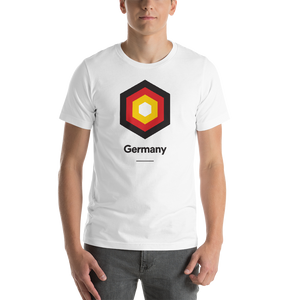 White / S Germany "Hexagon" Unisex T-Shirt by Design Express
