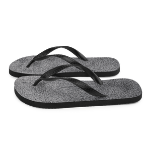 Soft Grey Fur Flip-Flops by Design Express