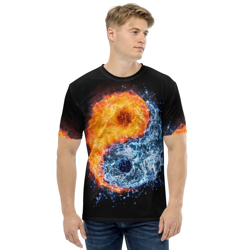 XS Fire & Water Men's T-shirt by Design Express