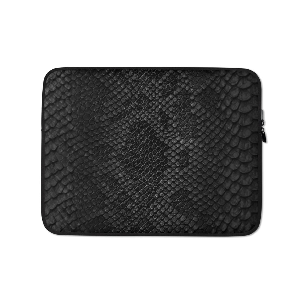 13 in Black Snake Skin Print Laptop Sleeve by Design Express