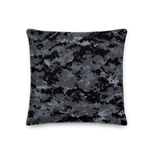 18×18 Dark Grey Digital Camouflage Premium Pillow by Design Express