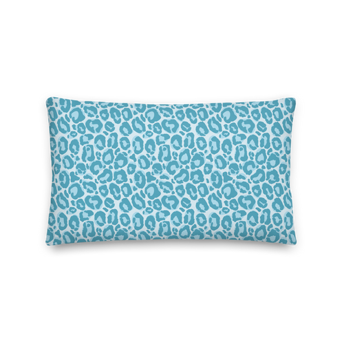20×12 Teal Leopard Print Premium Pillow by Design Express