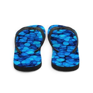 Crystalize Blue Flip-Flops by Design Express