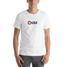White / S USA "Rosette" Short-Sleeve Unisex T-Shirt by Design Express