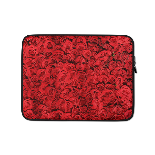 13 in Red Rose Pattern Laptop Sleeve by Design Express