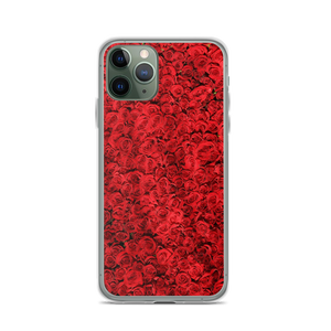 iPhone 11 Pro Red Rose Pattern iPhone Case by Design Express