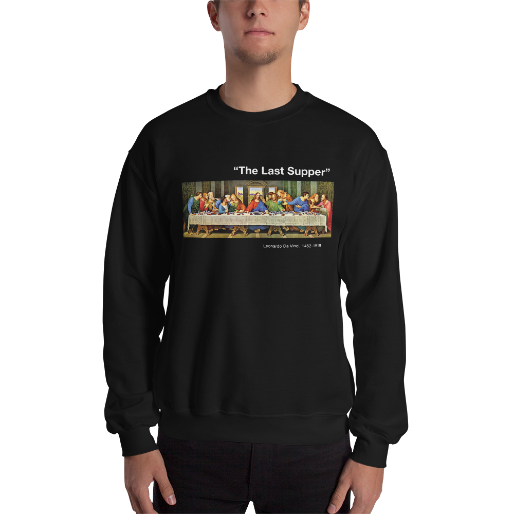 S The Last Supper Unisex Black Sweatshirt by Design Express