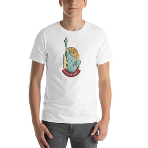 White / XS Statue Of Liberty Short-Sleeve Unisex T-Shirt by Design Express
