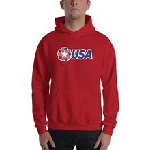 Red / S USA "Rosette" Hooded Sweatshirt by Design Express
