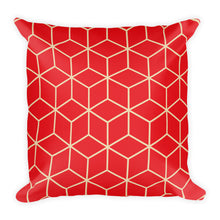 Diamonds Red Square Premium Pillow by Design Express