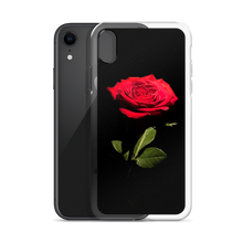 Red Rose on Black iPhone Case by Design Express