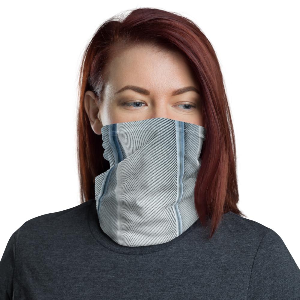 Default Title White Feathers Texture Neck Gaiter Masks by Design Express