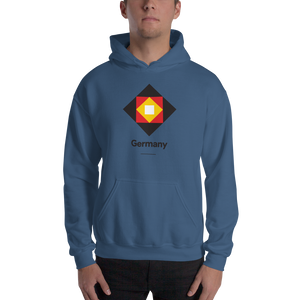 Indigo Blue / S Germany "Diamond" Hooded Sweatshirt by Design Express