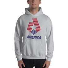 Sport Grey / S America "Star & Stripes" Hooded Sweatshirt by Design Express