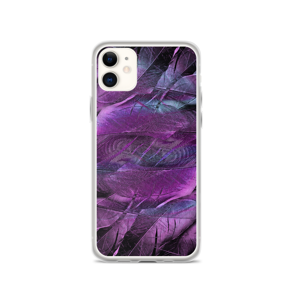 iPhone 11 Purple Feathers iPhone Case by Design Express